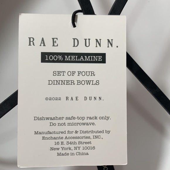 Rae Dunn set of 4 melamine dinner bowls BACKYARD - Picture 5 of 5